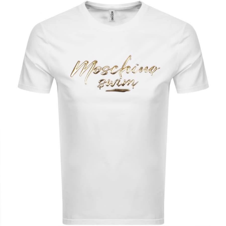 Alternative Image for ProductMoschino Logo Short Sleeved T Shirt White1